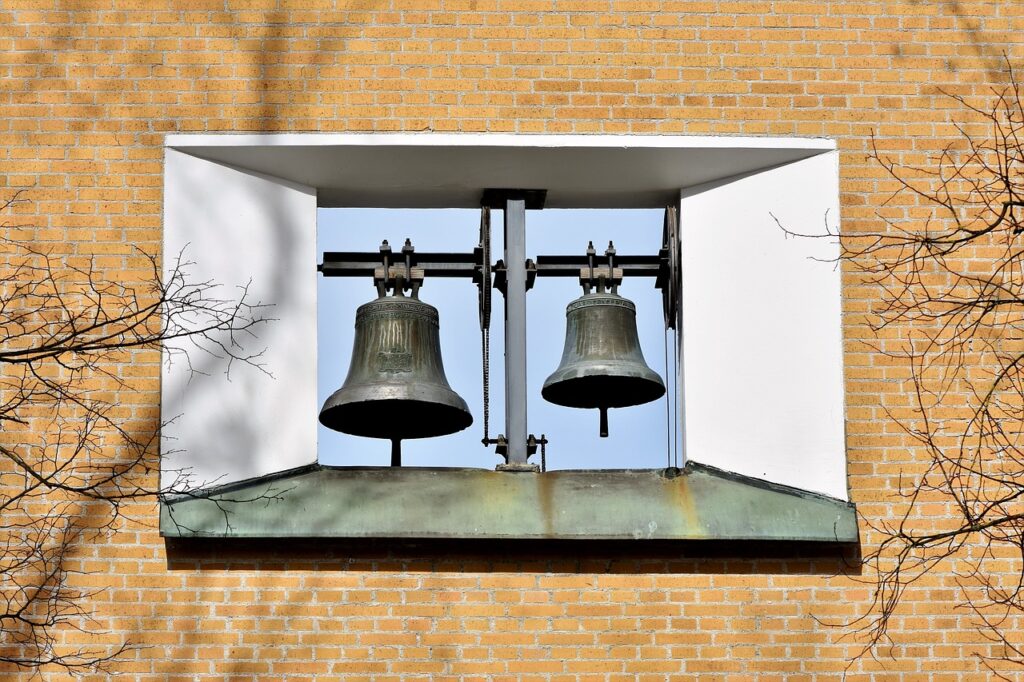 bells, church bells, bell tower